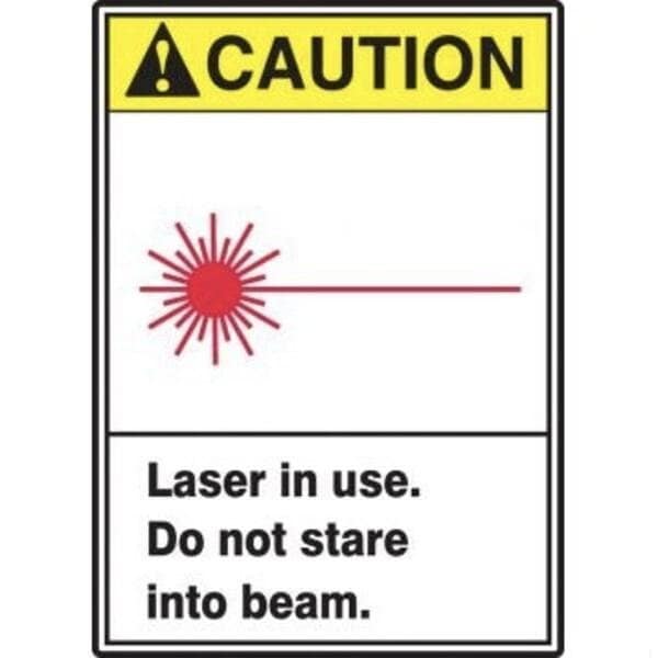 Accuform Radiation & Laser Sign, 10 in H x 7 in W, Dura-Plastic MRAD611XT - main